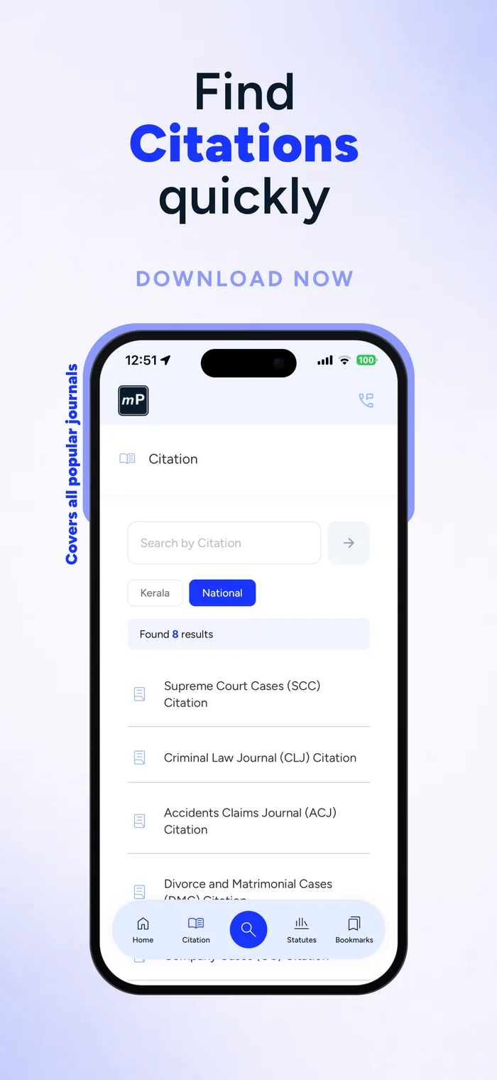 Citation search — finding a case across the major Indian law journals